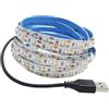 Vrabocry Striscia LED USB DC 5V SMD 3528 Giallo 5 m/16,4 piedi 300 LED Striscia LED con cavo USB, retroilluminazione per TV, desktop, laptop, illuminazione per cucina, illuminazione a corda, non