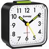 Zonopy Sveglia analogica silenziosa con luce notturna, funzionamento a batteria, allarme forte, snooze, schermo luminoso, design portatile, orologio da viaggio, ritorno a scuola Gfits