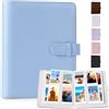 DUNSOO Album fotografico piccolo, 256 tasche Instax Mini Album fotografico Polaroid con Fujifilm Instax Mini Film,Polaroid Zinco, carta fotografica Kodak Zinco, Max adatta Fujifilm 95x63 mm (Blu)