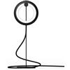 BILY Lampada da lettura a LED, lampada da tavolo, lampada da comodino, con trespolo e clip, confezione da 3 luci in 1, porta USB, 3 livelli di luce - Nero