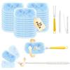 JIYANA 32 Pezzi Ricambi per Swiffer Panni Catturapolvere, Kit Compatibile per Swiffer Piumini e Duster, Asta Telescopica 360° Cattura Polvere, Rimuove Peli di Animali Domestici, Polvere e Allergeni