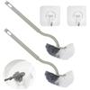 Gvolatee 2 Pezzi Spazzolone WC, Spazzola WC Bagno con 2 Gancio, Spazzola Pulizia WC Forma a S, Spazzola per la Pulizia Della Tazza del, Pulisci Scopino per WC del Bagno la Pulizia Profonda