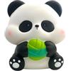 BLUECHOLON Salvadanaio decorativo XL in plastica dura, disegni animali: volpe, mucca, Panda, coniglio, pecora, maiale (Panda)
