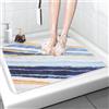 MACUNIN Tappetino da doccia antiscivolo 60 x 60 cm: morbido e confortevole, tappetino antiscivolo per doccia con fori di drenaggio, PVC Luffa, tappetino antiscivolo per la doccia, per anziani