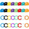 Uniclife Confezione da 32 Etichette per Chiavi Set in 8 Colori Assortiti Copertine per Etichette di Codifica con Identificatore di Chiavi in Plastica per Chiavi Standard Flat,2 Stili