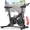 Superun Cyclette da Casa Magnetica a 32 Livelli, Cyclette per Casa Controllo APP, Cycletta Spinning Ultra Silenziosa, Spin Bike Sedili Comodi e Traspiranti, Aerobico Domestico, Supporto fino a 136KG
