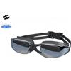 Vyloky Occhialini da nuoto con regolazione ottica (da 0 a -6,0), anti-appannamento e protezione UV, guarnizione in silicone 3D, con tappo per le orecchie e custodia (nero, -8,0 dpt)