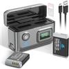 Homesuit NB-13L - Batteria da 1700 mAh e doppio caricatore per Canon PowerShot G5X, G5X Mark II, G7X, G7X Mark II, G7 X Mark III, SX720 HS, SX730 HS, SX740 HS, SX620 HS, G1X Mark III, G9X, Mark II