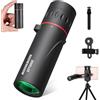 Whemyreat Set monoculare 10-20 x zoom, binocolo portatile 9 x 3 cm con supporto per cellulare, telescopio con occhi singoli, di alta qualità, per escursioni, alpinismo, concerti, adulti