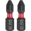 QUARKZMAN 2Pz PZ2 Inserti per Avvitatore 1/4 Gambo Esagonale 25mm/1 Lunghezza Punte per Cacciavite Magnetico Esagonali con Taglio a Croce in Acciaio S2 per Trapano Elettrico Qualità
