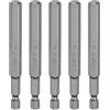 QUARKZMAN 5pz H8,0 Chiavi a Brugola per Punte da Trapano 8mm Punte Metriche Piane 1/4 Attacco Esagonale 80mm (3,15) Punta Cacciavite Esagonali Magnetico Lungo Industriale per Viti