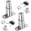 ZRUEWOT Serratura Scorrevole Push-Pull 105-32 - Möbelschloss con Chiave, Schrankschloss per Porte Singole, 2PCS, Robusto Schloss Schiebetür per Mobili & DIY