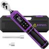 ANPUDS Chiave Dinamometrica Digitale 3/8, (0.9-60 Nm) - ±1% Precisione con LED, Vibrazione e Buzzer - Torquimetro Bidirezionale per Bici, Moto e Auto, Ideale per Ambienti Buio/Rumoros
