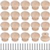 MengH-SHOP Manopole per Mobili in Legno Rotondo Pomelli per Cassetti 35mm Nonverniciato Maniglia per Armadietto con Viti per Porte Armadietti Cassetti Guardaroba 20 Pezzi