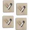 SOTECH 4 x Ganci da Parete ADRA semplice (Gancio Singolo) 45 x 45 x 29 mm Acciaio Inox antiruggine Autoadesivi 3M per Cucina & Bagno Gancio Portasciugamani Ganci Attaccapanni di SO-TECH®