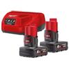 Milwaukee Energy Kit Caricabatteria + 2 Batterie M12 6AH Milwaukee M12 NRG-602 - 4933451903