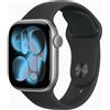 Apple Watch Series 11 Alluminio 42 mm (2025) | GPS | Grigio Siderale | Cinturino Sport S/M | nero