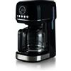 Ariete 1396 Macchina da caffè con filtro Moderna, Caffè americano, Capacità fino a 15 tazze, Base riscaldante, Display LCD, Filtri estraibili e lavabili, Nero