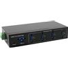 EXSYS HUB USB 3.2 a 4 porte Gen1 incl. cavo USB incl. cavo USB, kit guida DIN, chip VIA (EX-11224HMVS)