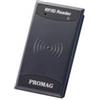 Promag MF7, lettore RFID RS232, 13,56 MHz (ISO14443, MIFARE, DESFire), estremità del cavo aperta, senza contatto (fino a 5 cm), RS232, Wiegand, MSR ABA Track 2, dimensioni (LxHxP): 47x16x83 mm (MF7-20)
