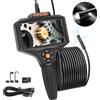 VEVOR telecamera endoscopio triplo obiettivo 5" schermo IPS 854x480 telecamera di ispezione 5m cavo telecamera tubo 5000mAh batteria per 5-6h telecamera fognaria IP67 endoscopio 180° ruotabile motori auto fognature condotti HVAC