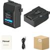 OEM Batteria della fotocamera, compatibilità con attacco a V, supporto per cavo PD20W, BP-185 12500mAh