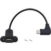 cablecc 90 gradi a sinistra e a destra, USB-C USB 3.1 tipo C maschio a femmina, cavo dati di prolunga 30 cm
