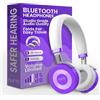 Puro Sound Labs JuniorJam+ Cuffie Bluetooth wireless, audio sicuro on-ear regolabile, 22 ore batteria, ideali per tablet, smartphone e PC, viola