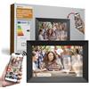 Denver Cornice Digitale 10 Pollici WiFi - Schermo IPS Full HD 1920×1200 - Portafoto Digitale Frameo Denver per Foto e Video - Cornice Elettronica Touchscreen Smart - 16 GB Memoria - Slot microSD - Nera