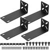 LiYiJiKeJi Kit di Montaggio su Rack Regolabile da 14-30 mm, Attacchi Rack da 19 Pollici, Montaggio Switch Compatibili con Netgear TRENDnet Cisco D-Link HP, per Dispositivi da 10,6 di Larghezza a 19 (108 mm)