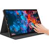 CUQI Touch Screen IPS da 10 Pollici per Raspberry Pi 1024 × 600 HDMI Monitor Display Raspberry Pi Portatile con Custodia in Pelle per Dispositivo Raspberry Pi 3B/4B/Laptop/Win OS