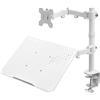 VIVO Completamente regolabile da 13 a 32 monitor singolo per computer e laptop da scrivania combinato, supporto con opzione gommino, adatto per laptop fino a 17, bianco STAND-V002CW