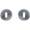 Bricard 900050 - Coppia di rosoni in zamak per camera, porta interna a chiave, colore: Argento