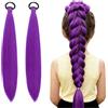 GWAWG Rajout Cheveux Tresses Violet,Cheveuxs Au Crochet En Soie Basse Température,Yaki Textured Cheveux Africaine Meches De Violette Cheveu x Pour Bals Masqués,Cosplay,Scène,Carnaval (F)