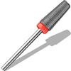 Vnjaoi Nail Carbide 5 in 1 Bits 3/32 Professional Nail Drill Bit Two Way Rotate use for Manicure Pedicure Cuticle Gel Polishing Drill Machine (Fine - F, Silver)
