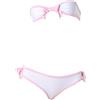 JasmyGirls Lingerie Cosplay Anime Micro Bikini Kawaii da Donna: Grazioso Set Reggiseno e Slip con Fiocco, Intimo a Due Pezzi Rosa con Fascia