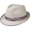 LIERYS Carsten Cappello Trilby Fedora Lino a Quadri Fascia Tessuto Made in Italy Unisex Primavera Estate