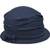 Melegari Cappello Cloche Donna Brenta | 100% Cotone Jersey | Tascabile | Made in Italy (Blu Scuro)