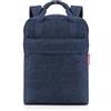 reisenthel allday backpack M - Zaino versatile per tutti i giorni, viaggi, shopping o lavoro, impermeabile, bagaglio a mano approvato, Twist Navy, 30 x 39 x 13 cm (B x H x T), Contemporaneo