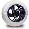Sparco Set 2 pezzi calze da neve sparco in tessuto bianco silenziose, tg xxl - spt60