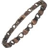 MnB Magnetic Bracelets MnB Magnetics - Cavigliera magnetica in puro rame, design a forma di cuore, magneti extra forti, Rame