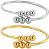 J.Fée Anello Antistress Donna Acciaio Inossidabile Anello Donna Argento Anelli Oro Regalo Donna,Set001