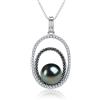 NONNYLLEI Regalo per moglie, anniversario, festa della mamma, collana di perle nere di Tahiti, regalo per donne, matrimonio, compleanno, mamma, fidanzata, San Valentino, Natale, gioielli regalo,