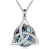 TOUPOP Collana da donna con nodo celtico in argento sterling, Argento sterling