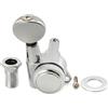 Musiclily Pro 18:1 Ratio Meccanica Autobloccanti Singola Lato Bass Locking Tuner con Paletta Ovale Vintage Vite 45° per Chitarra Elettrica tipo Strat Tele, Cromato