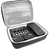 Musiin custodia rigida in velluto di alta qualità compatibile con Zoom G1X Four case B1X A1X Guitar Bass Multi-Effects Processor Pedal cover (grigio)