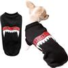 Pet Brands Maglione di Halloween per cani, maglione Fangtastic per cani di piccola taglia, nero, lavabile in lavatrice, divertente vestito per feste per cuccioli XS/S, lunghezza 33 x larghezza 17 cm