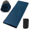 FANTASK Materassino da campeggio, materasso da campeggio in memory foam, leggero con rivestimento in flanella, custodia per il trasporto, colore: blu navy