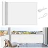 COOL AREA Frangivisto Balcone 70x300 cm Impermeabile,White | Copri ringhiera balcone con protezione anti-UV,Recinzione copertura per Balcone Giardino terrazza,con Occhielli e Fascetta