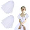 NBEADS 1 Paio di Maniche Staccabili per Matrimonio, Copribraccia da Sposa in Tulle con Maniche in Tulle e Rete Maniche Rimovibili, per Spose Damigelle Occasioni Formali, 22.7-23cm, Bianco
